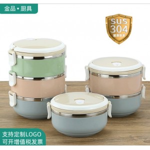 304不锈钢多层保温饭盒学生便当盒