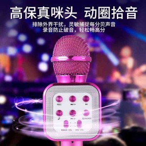 手机无线蓝牙麦克风 儿童K歌音响话筒一体USB电容麦克风