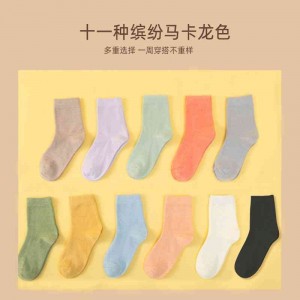秋冬季中筒袜 全棉堆堆女袜