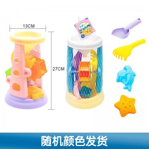夏季新款沙滩挖沙工具推车塑料铲 沙滩桶戏水套装儿童过家家玩具