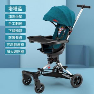 儿童溜娃神器宝宝伞车1-4岁轻便折叠车身双向婴幼儿高景观推车