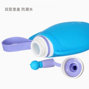 硅胶折叠水壶 儿童户外便携水袋