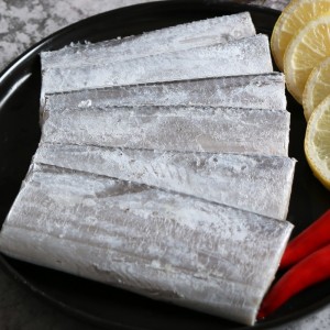 国产冷冻海鲜 渤海四去精品带鱼段 刀鱼 1kg 26-28段