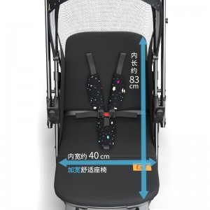 高景观双向可坐躺折叠四轮避震手推婴儿车