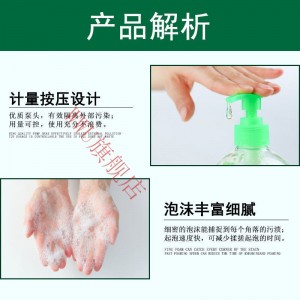 芦荟洗手液清香型消毒保湿按压瓶儿童家用家庭装瓶 500g
