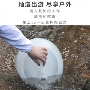 户外折叠水桶 野外露营水桶 旅行家用大号折叠水壶 折叠水桶10L
