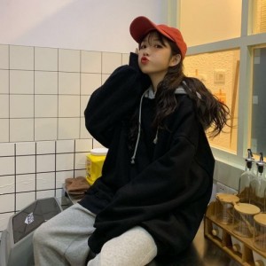 上衣 卫衣女 连帽卫衣
