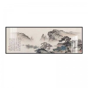 新中式 山水 装饰画  挂画壁画 晶瓷画 办公室 客厅 书房沙发背景墙