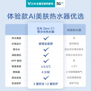 云米（VIOMI）燃气热水器家用16升 JSQ30-VGW1618