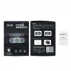 强光头灯夜钓远射 USB充电 感应式户外 矿灯头戴式应急灯