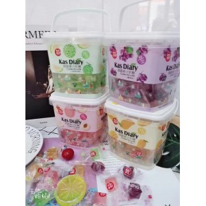 蒟蒻果汁软糖208g桶装水果味糖果