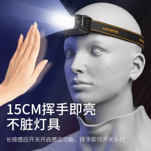 强光头灯 夜钓远射USB充电  矿灯头戴式应急灯