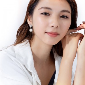 女士花朵925银珍珠耳环女银百搭珍珠耳坠女长款简约网红奢侈品耳饰送妈妈