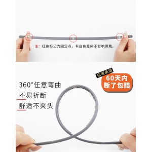 磨砂发箍女 宽边发捆发箍 简约发卡 中号加粗款3件套