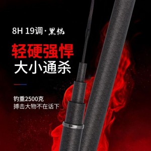 19调钓鱼竿手竿 高碳素台钓竿 轻硬黑坑巨物竿渔具
