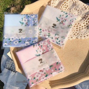全棉手绢 擦汗吸汗纯棉女生古风碎花手绢