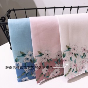 全棉手绢 擦汗吸汗纯棉女生古风碎花手绢