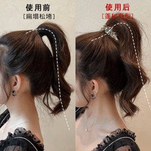 冠带玫瑰花发抓 女后脑勺高马尾抓夹固定神器发夹 高马尾抓夹