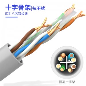 山泽(SAMZHE) 六类网线(0.51±0.02mm) CAT6类非屏蔽千兆网线 纯铜线芯 家装布线网络用线 25米 BH6025