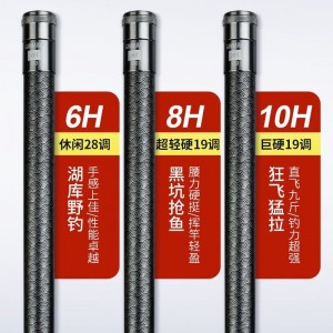 19调钓鱼竿手竿 高碳素台钓竿 轻硬黑坑巨物竿渔具