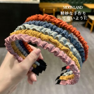 发箍女 褶皱细款头箍 韩版压发夹 简约发卡