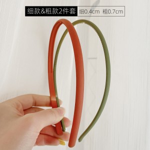 磨砂发箍女 宽边发捆发箍 简约发卡 中号加粗款3件套
