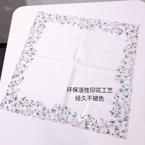 全棉手绢 擦汗吸汗纯棉女生古风碎花手绢