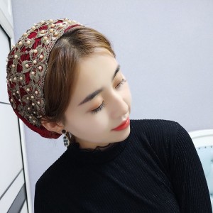 女包头帽回族帽子头巾帽子夏季薄款纱巾盖头时尚包头帽 藏青