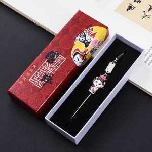 可爱金属国粹京剧脸谱吊坠书签复古典中国风文创产品