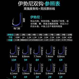 防缠绕鱼钩 精品子线双钩成品 绑好鬼牙钓鱼套装