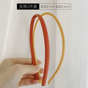 磨砂发箍女 宽边发捆发箍 简约发卡 中号加粗款3件套