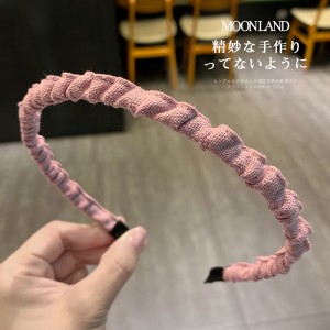 发箍女 褶皱细款头箍 韩版压发夹 简约发卡