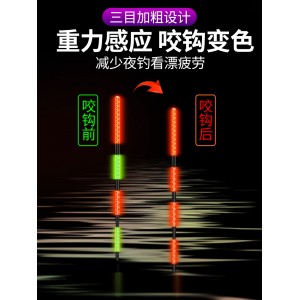 日夜两用大物夜光漂 咬钩变色 醒目加粗鲢鳙鱼漂 高灵敏硬尾浮漂