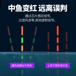 感应电子漂 咬钩变色夜光漂 高灵敏度超亮醒目鱼漂