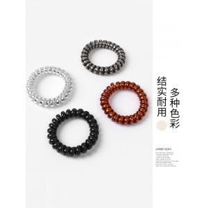 电话线发圈女 小号细款扎头发头绳 简约发绳 黑色皮筋