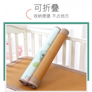 婴幼儿双面凉席 冰丝席藤席夏季吸汗宝宝专用软草席子