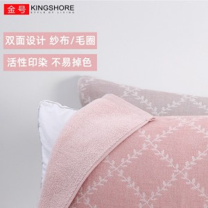 无捻柔软吸汗透气枕巾 菱形块枕头巾