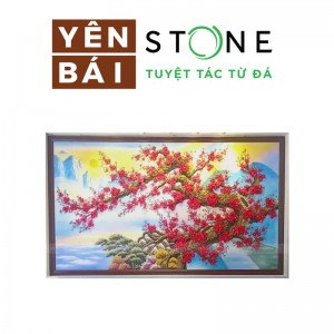 越南白石画 办公装饰石画 茶室壁画