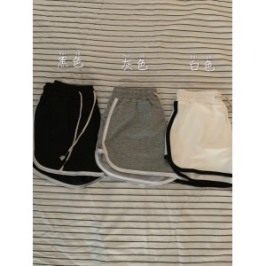小个子高腰灰色运动短裤 女休闲裤子 春夏2023新款宽松阔腿热裤