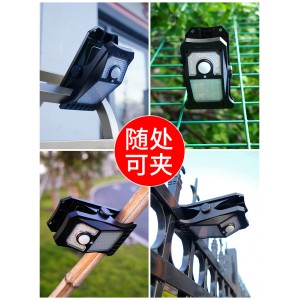 太阳能户外灯 庭院子露台花园布置阳台 照明防水 感应新款充电夹子灯