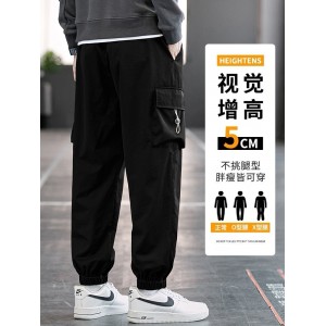 春季男士工装裤子 男宽松大码束脚男裤 潮牌2023夏季薄款休闲裤