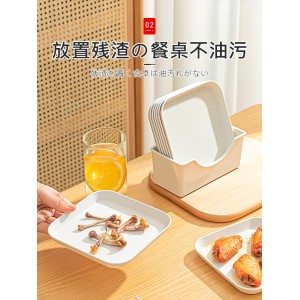 吐骨头盘碟 家用吐骨碟 蘸料碟 小号盘子碟子 塑料食品级垃圾渣盘