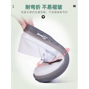 真皮软底小白鞋女 2023春夏新款女鞋 不累脚休闲牛筋底妈妈平底单鞋