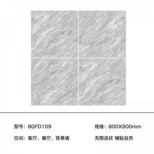 现代简约 无限连纹通体大理石瓷砖 800X800自建房首选地砖 工程瓷砖