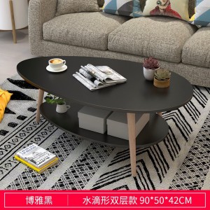 北欧迷你小圆桌 简约圆形小户型客厅桌子 家用沙发卧室创意双层茶几