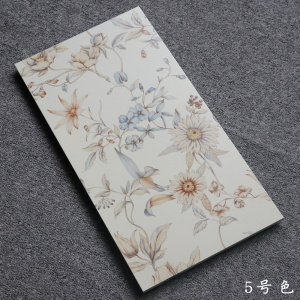哑光卫生间瓷砖 300x600绿色植物艺术仿拼花砖 厨房浴室洗手间墙砖
