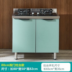 厨房柜厨房橱柜灶台组合柜农村橱柜不锈钢碗柜一体组装家用租房用