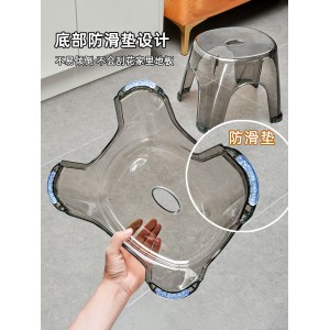 亚克力透明小凳子 家用矮凳客厅茶几 儿童圆凳加厚小型椅子 塑料板凳