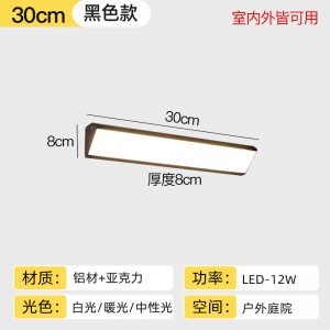 3169-黑色-30公分-单色光-12瓦