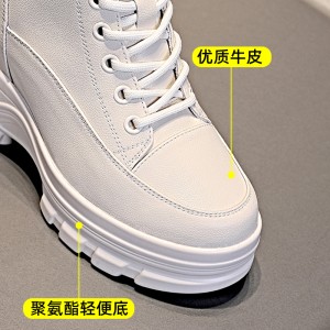2023春季新款 真皮内增高马丁靴 女百搭款厚底短靴 小个子靴子女靴潮